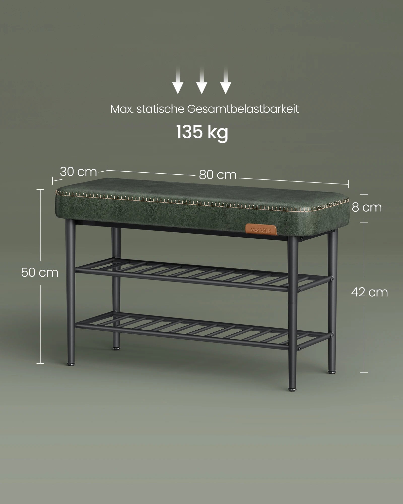 Schoenenbank - Kunstleer - 30x80x50 Cm
