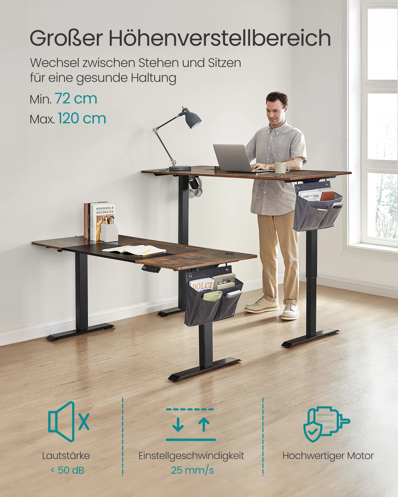 Elektrisch Verstelbaar Bureau 160 cm - Sta Zit Bureau