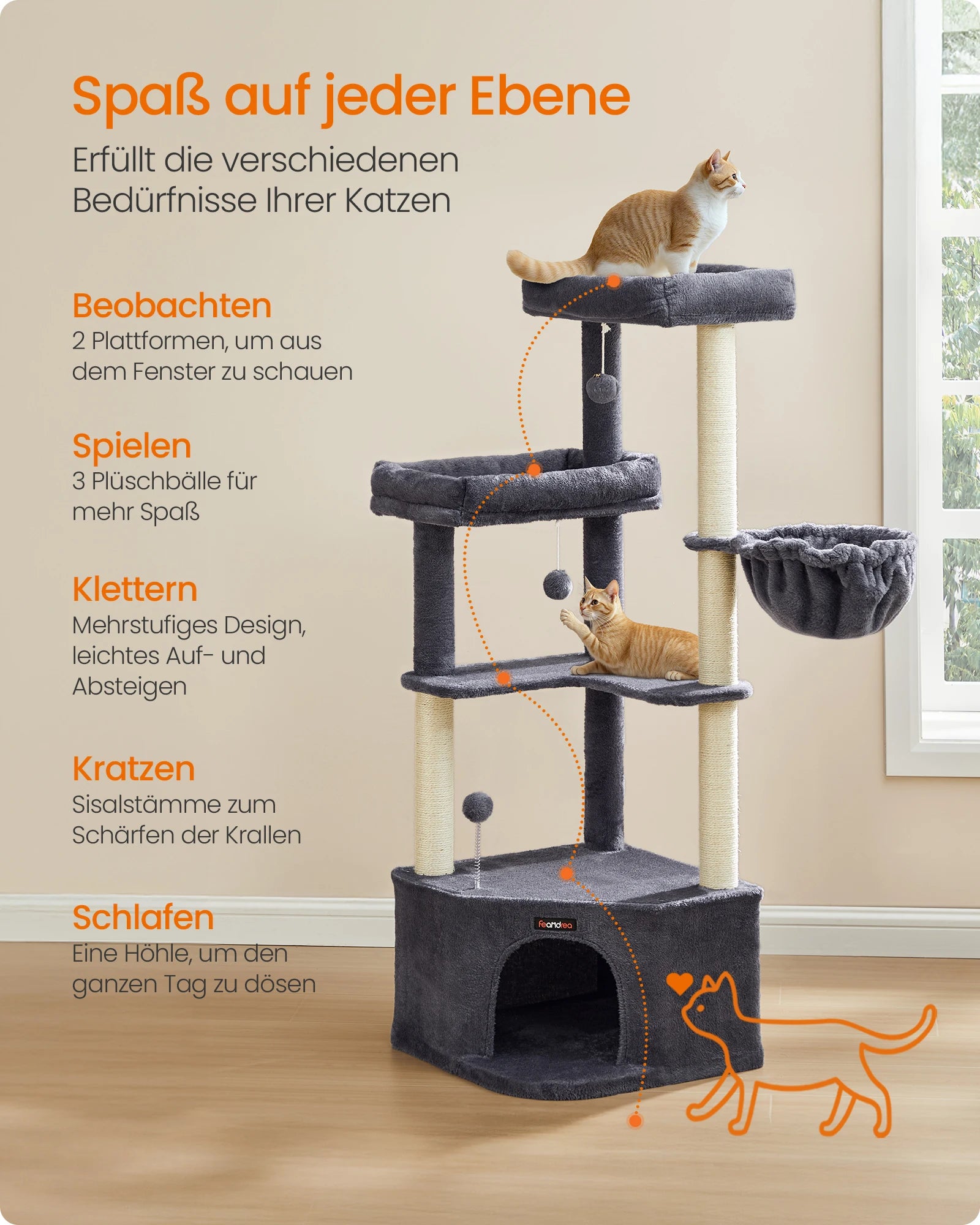 Kattenhoek Speelboom - Krabpaal - Knuffelcave
