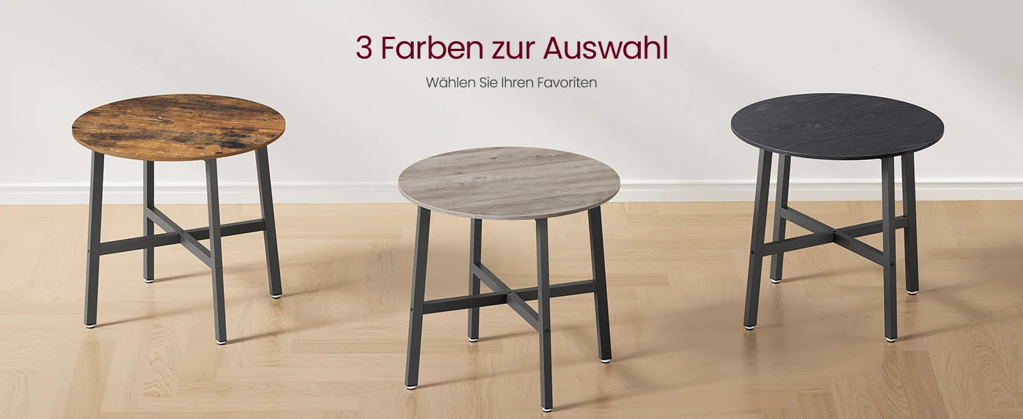 Ronde Eettafel 80 cm - Kleine Keuken Tafel Industrieel