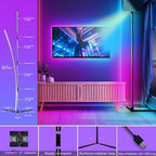 Smart RGB LED Hoek Vloerlamp met Afstandsbediening