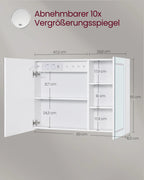 Badkamer Spiegelkast met LED Verlichting en Stopcontact