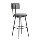 360° Draaibare Barkruk Set Van 2 - Rugleuning - Faux Leather