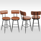 360° Draaibare Barkruk Set Van 2 - Rugleuning - Faux Leather