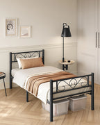 Enkel Metalen Bedframe 90x200 Cm