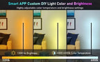 Smart RGB LED Hoek Vloerlamp met Afstandsbediening