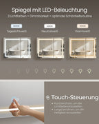 Badkamer Spiegelkast met LED Verlichting en Stopcontact