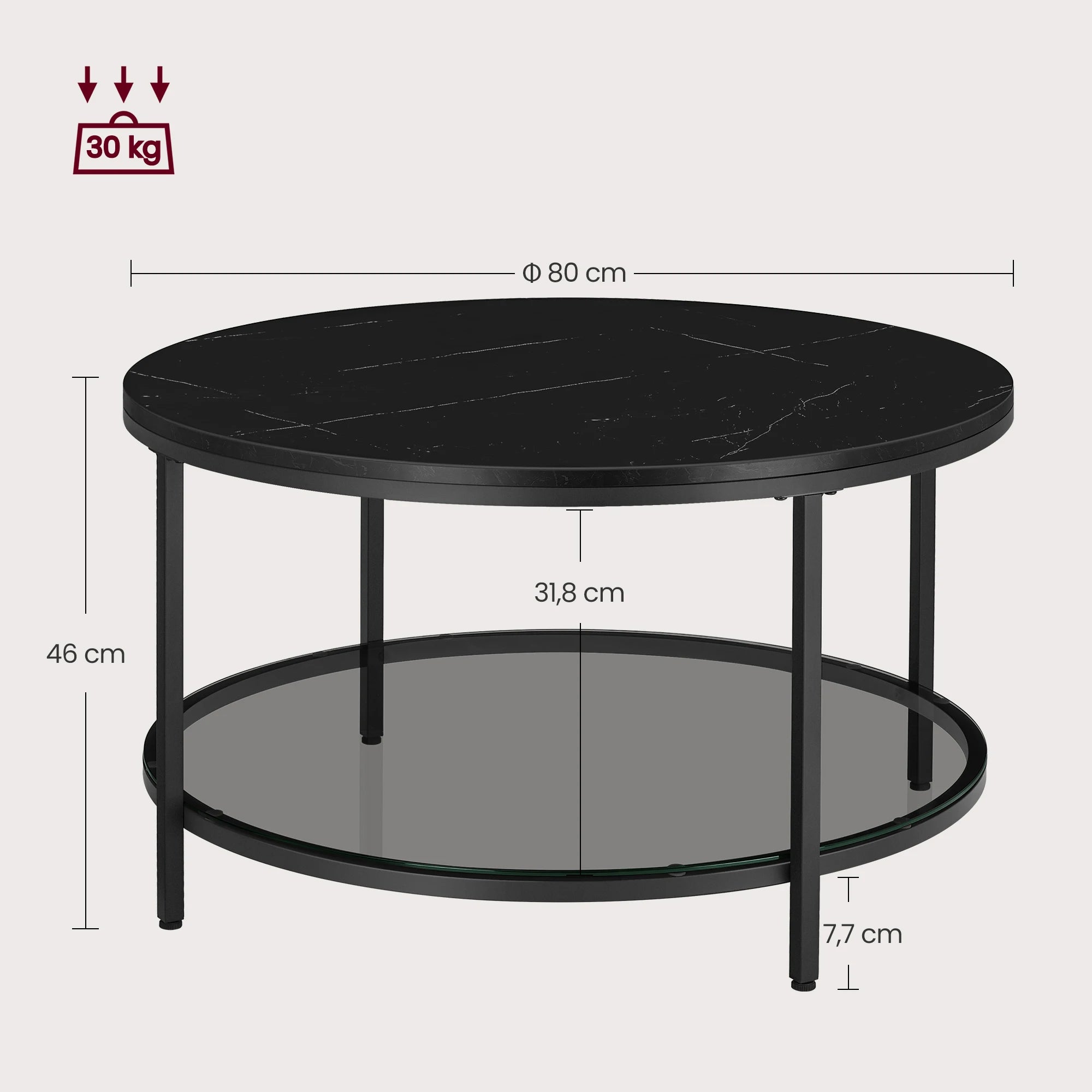 Salontafel Voor Woonkamer - Glasblad - Modern Design