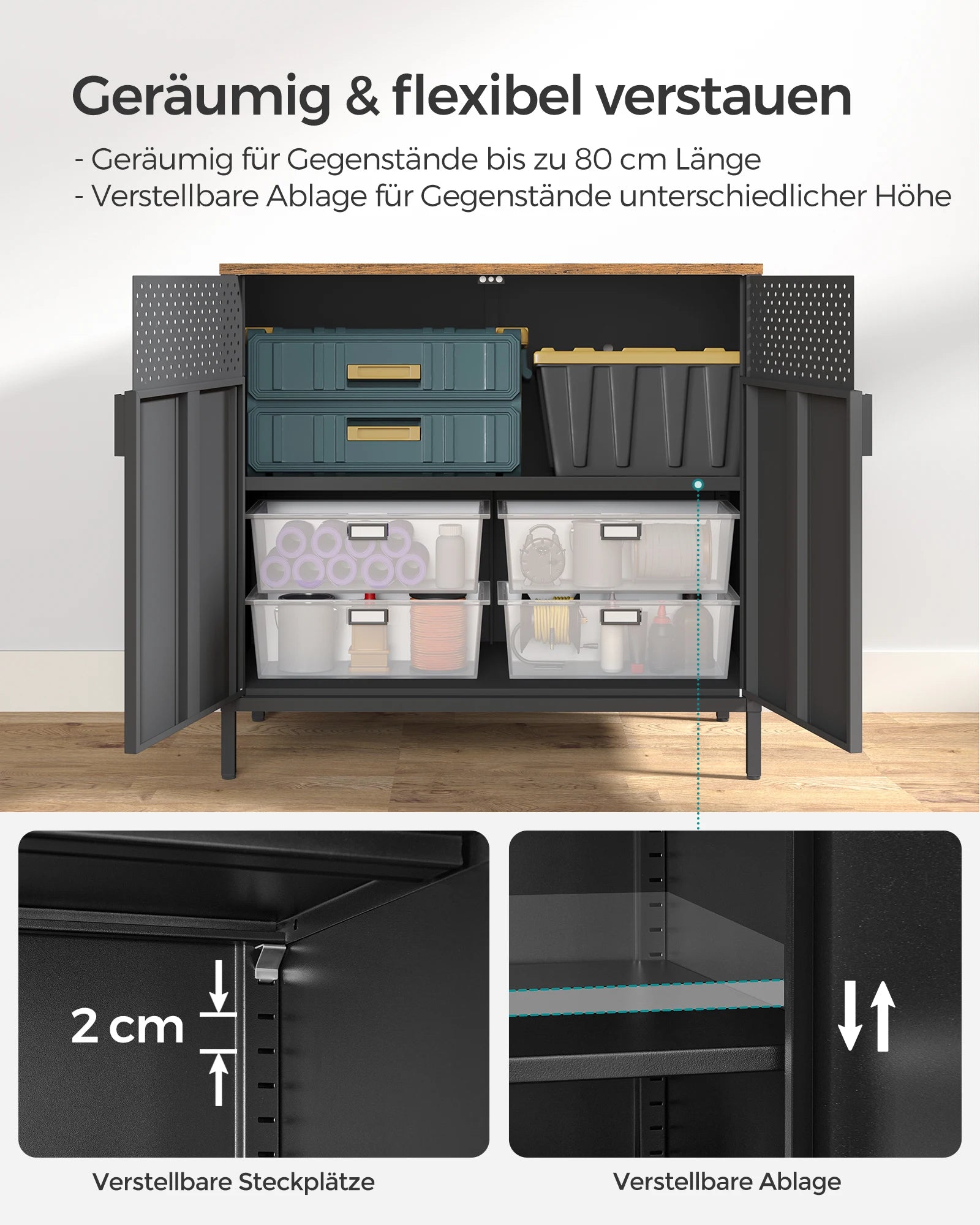 Keuken Sideboard Kast met Dubbele Deur - Industrieel