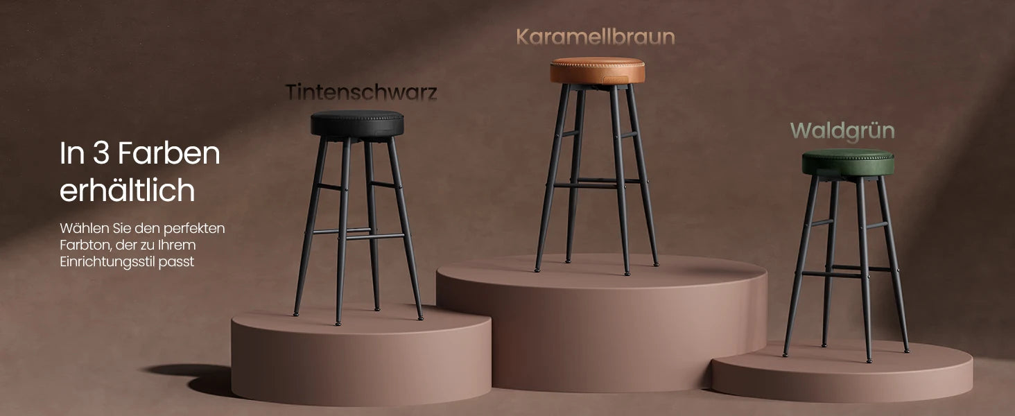 Barkruk Set van 2 - Kunstleer, 120kg Draagkracht, Hoog