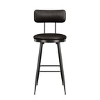 360° Draaibare Barkruk Set Van 2 - Rugleuning - Faux Leather