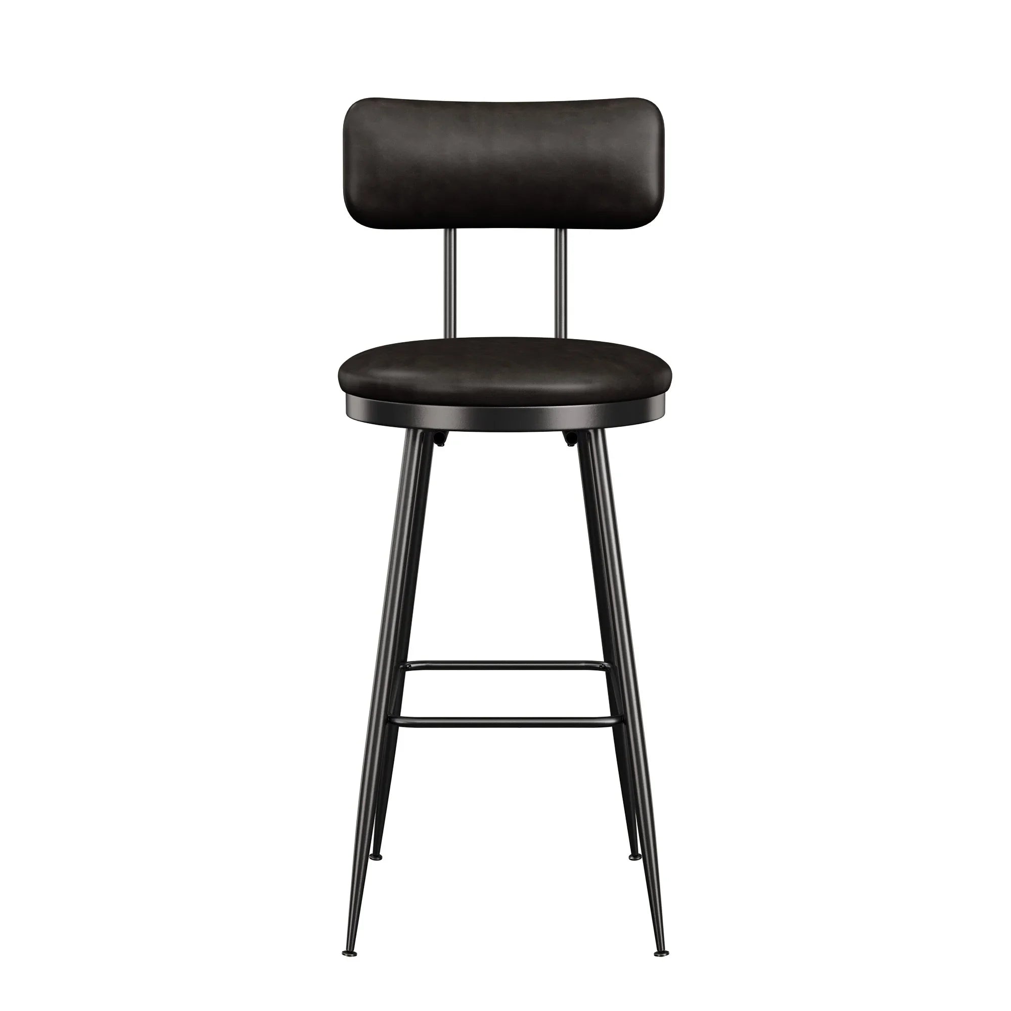 360° Draaibare Barkruk Set Van 2 - Rugleuning - Faux Leather