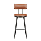360° Draaibare Barkruk Set Van 2 - Rugleuning - Faux Leather