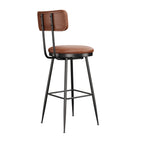 360° Draaibare Barkruk Set Van 2 - Rugleuning - Faux Leather