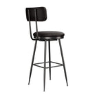 360° Draaibare Barkruk Set Van 2 - Rugleuning - Faux Leather