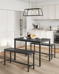Eetkamertafel Set met 2 Banken 110x70x75 cm