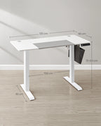 Elektrisch Verstelbaar Bureau 120x60 cm – Hoogte 72-120 cm – Continu Verstelbaar – Spliced Plate – Ergonomisch Zit-Sta Bureau