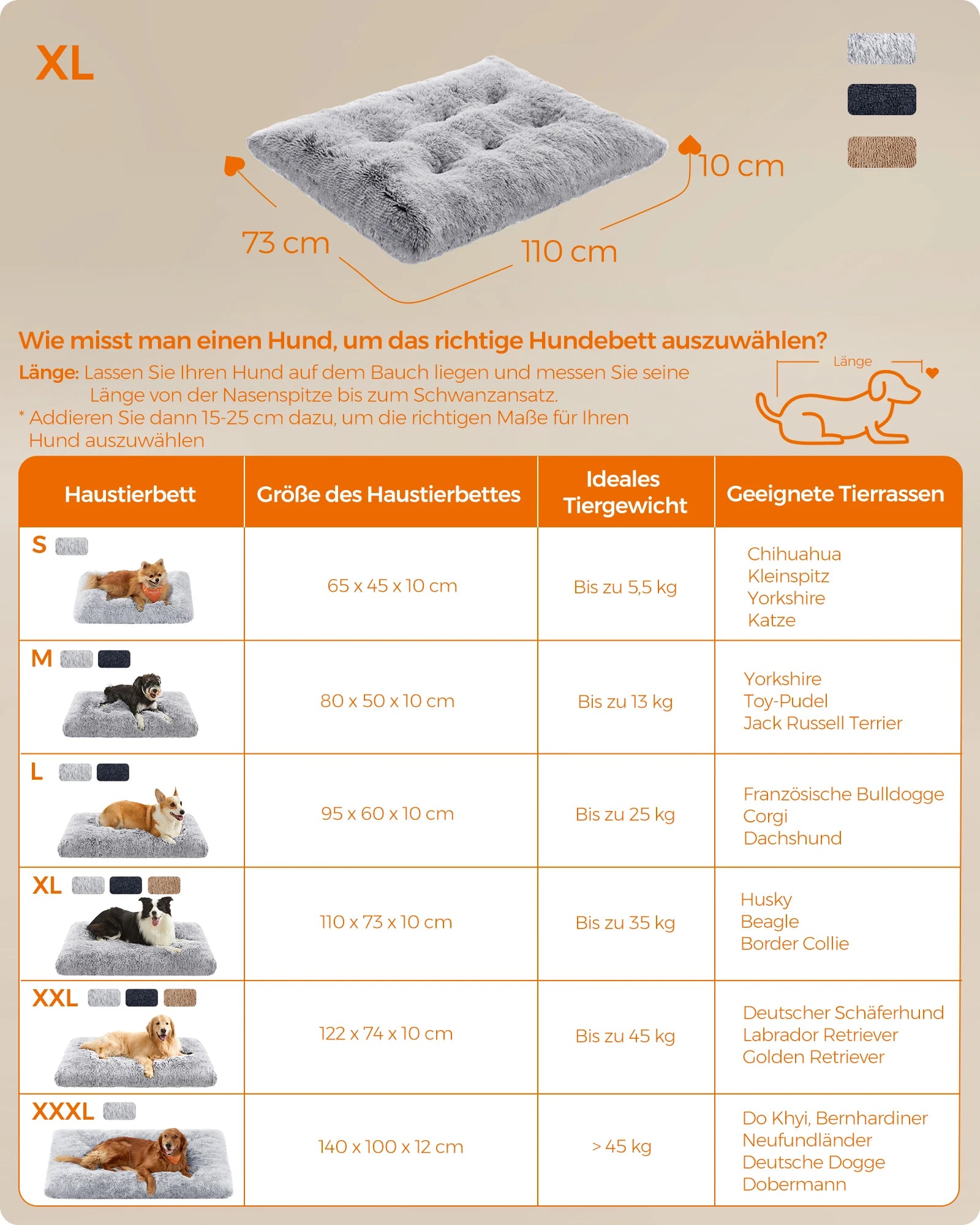 Huisdierbed Fluffy - Kat/Hond - 110x73 Cm - Wasbaar