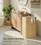 Wasmand met Deksel 90L - Bamboe Opvouwbare Wasmand