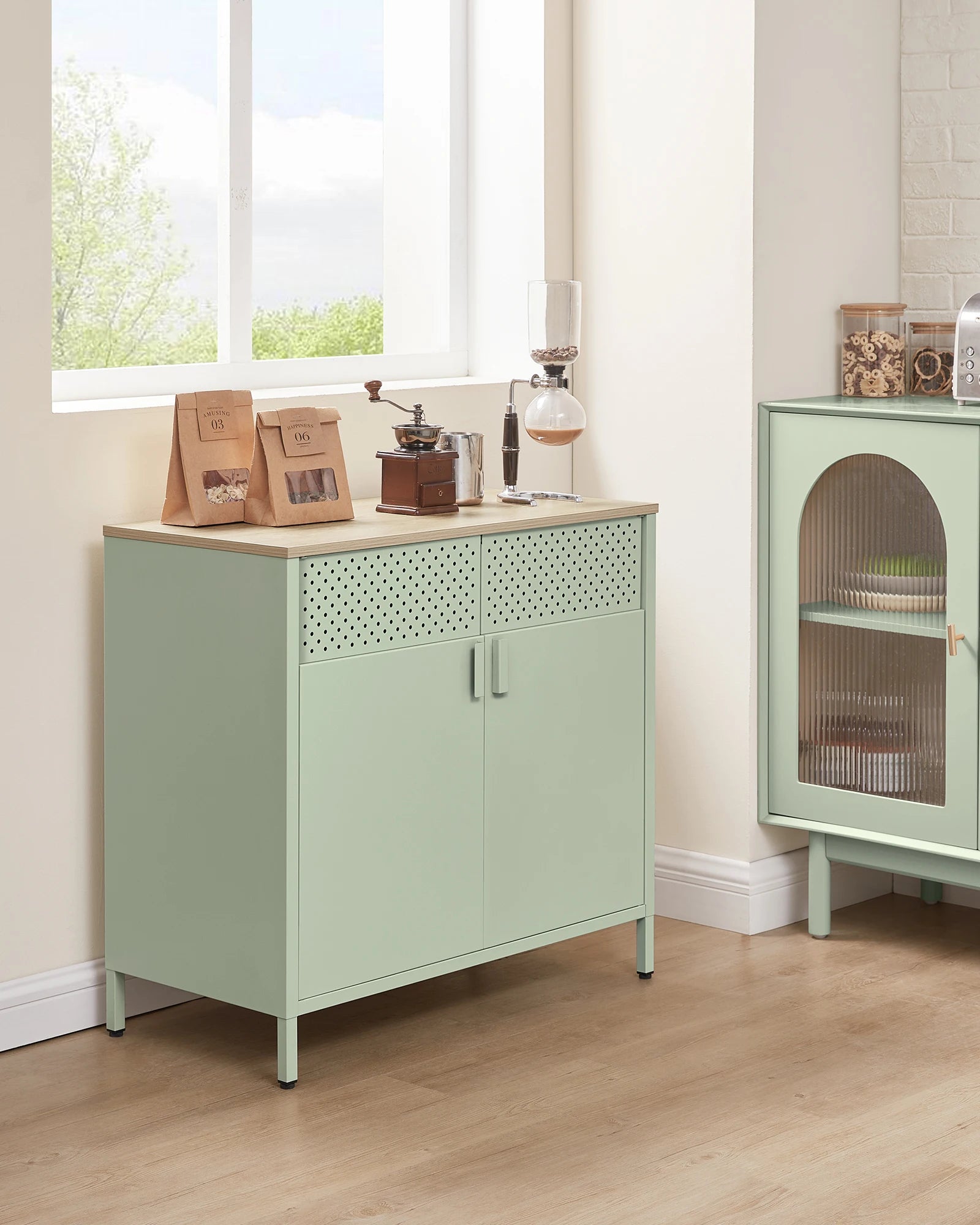 Keuken Sideboard Kast met Dubbele Deur - Industrieel