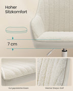 Bureaustoel Swivel - Sherpa Bekleding - Verstelbaar