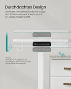 Elektrisch Verstelbaar Bureau 120x60 cm – Hoogte 72-120 cm – Continu Verstelbaar – Spliced Plate – Ergonomisch Zit-Sta Bureau