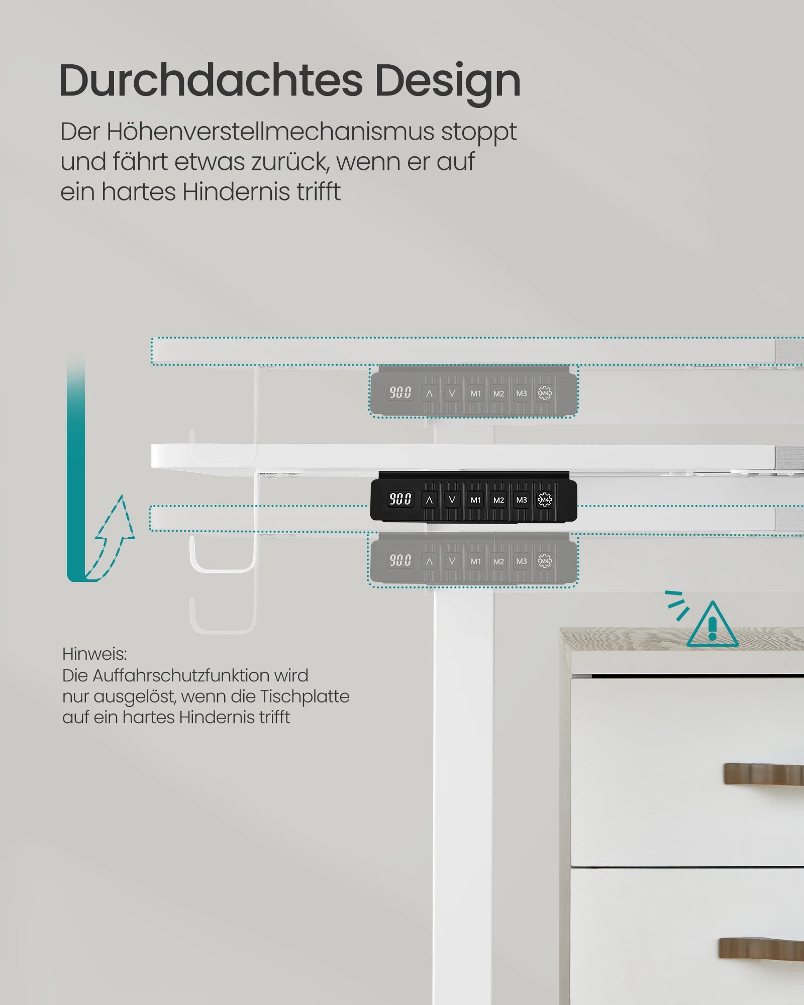 Elektrisch Verstelbaar Bureau 120x60 cm – Hoogte 72-120 cm – Continu Verstelbaar – Spliced Plate – Ergonomisch Zit-Sta Bureau