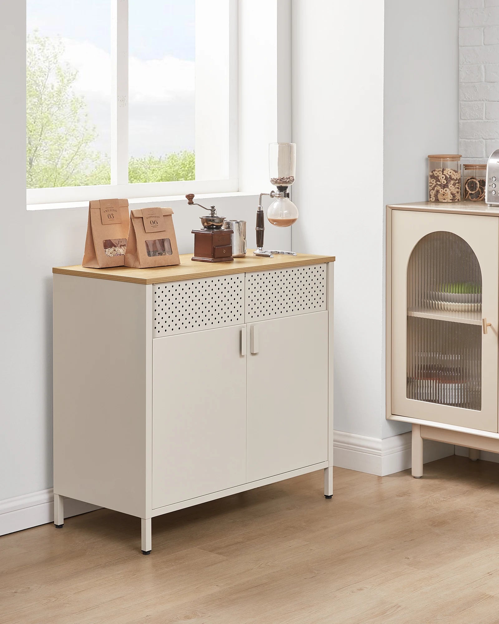 Keuken Sideboard Kast met Dubbele Deur - Industrieel