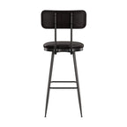 360° Draaibare Barkruk Set Van 2 - Rugleuning - Faux Leather
