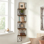 Hoek Wandplank 5-Lagen Zigzag Design - Boekenplank