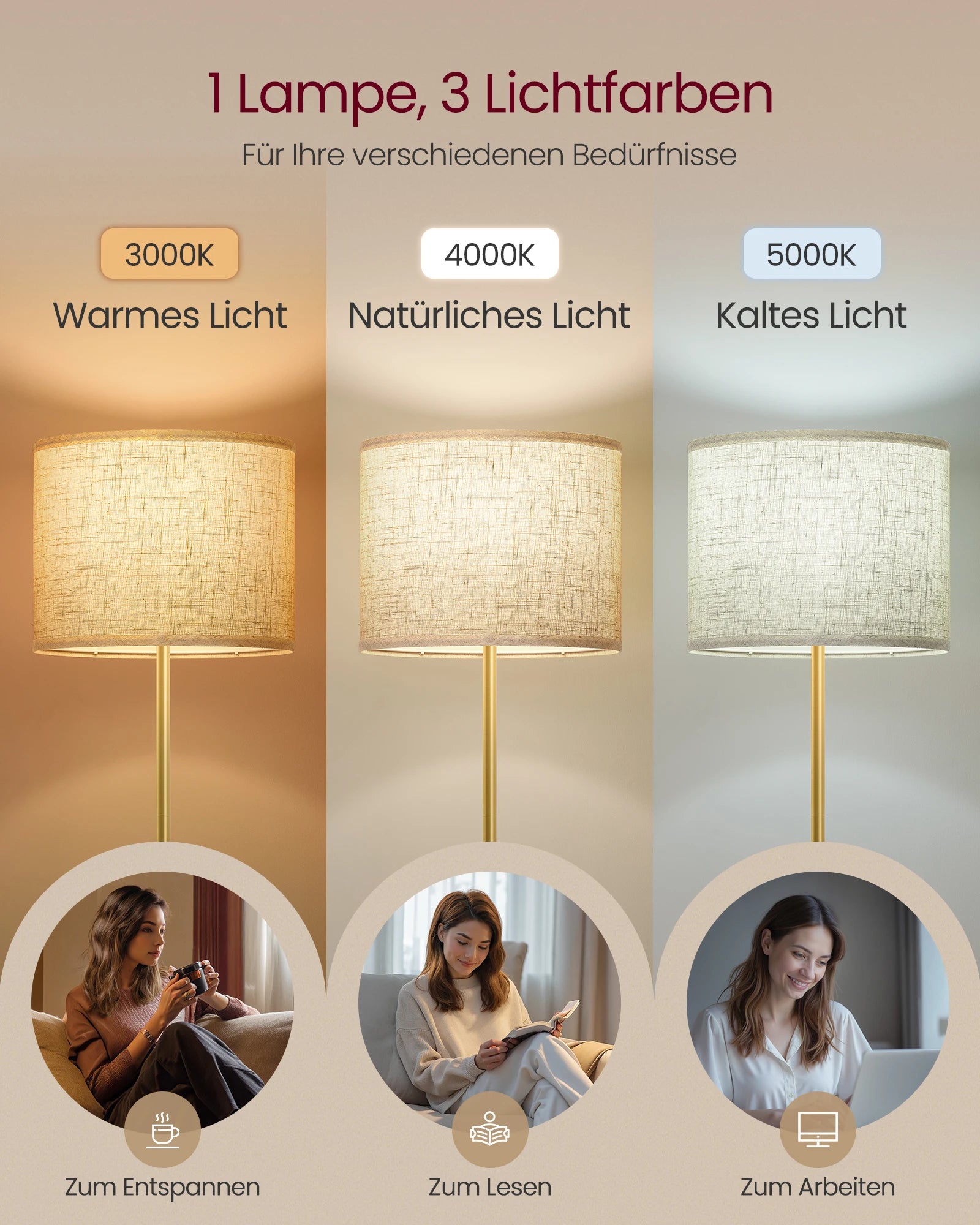 Leeslamp Vloerlamp - Verstelbaar 140-170 Cm