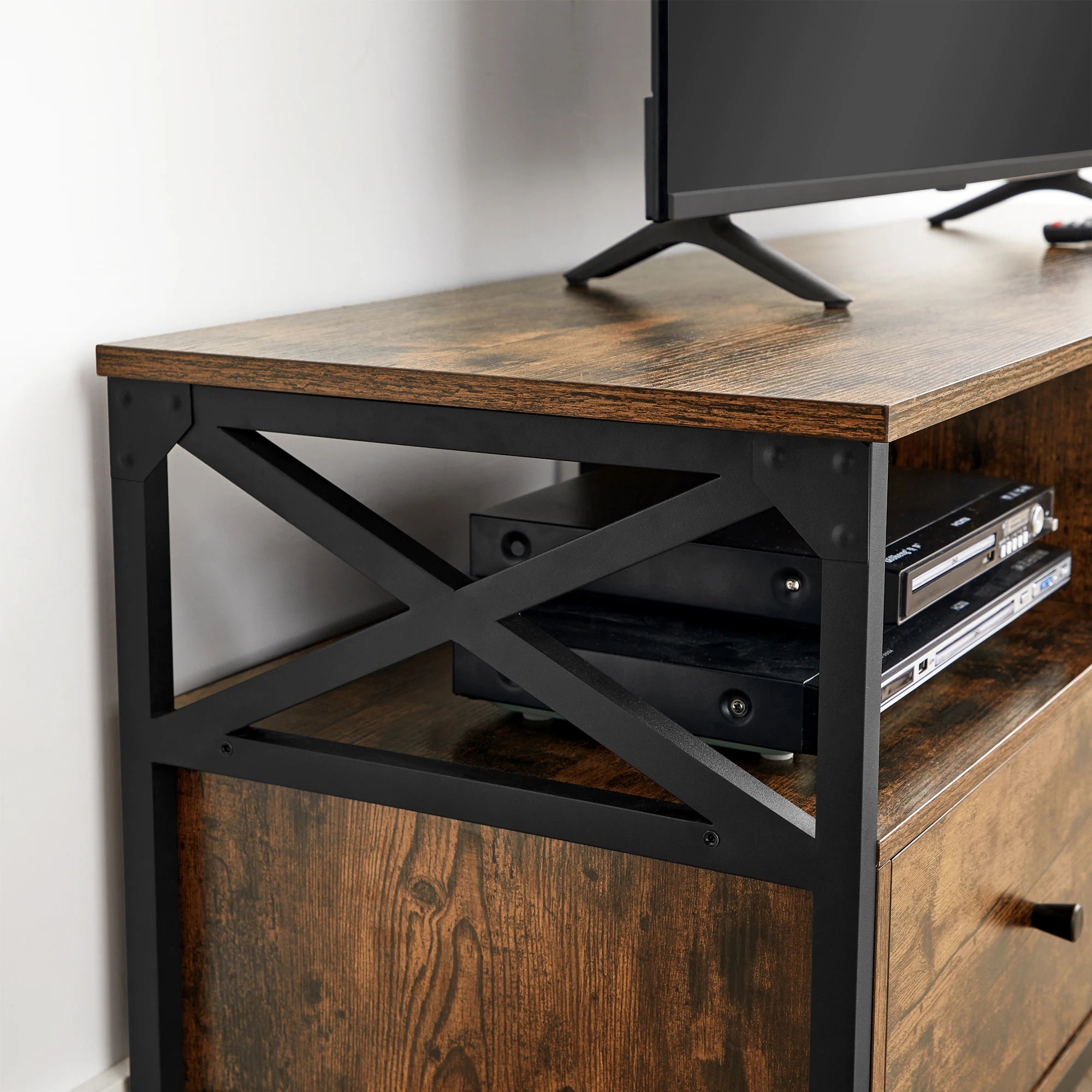 TV Meubel 147 cm met 3 Lades - Stalen Frame Lowboard