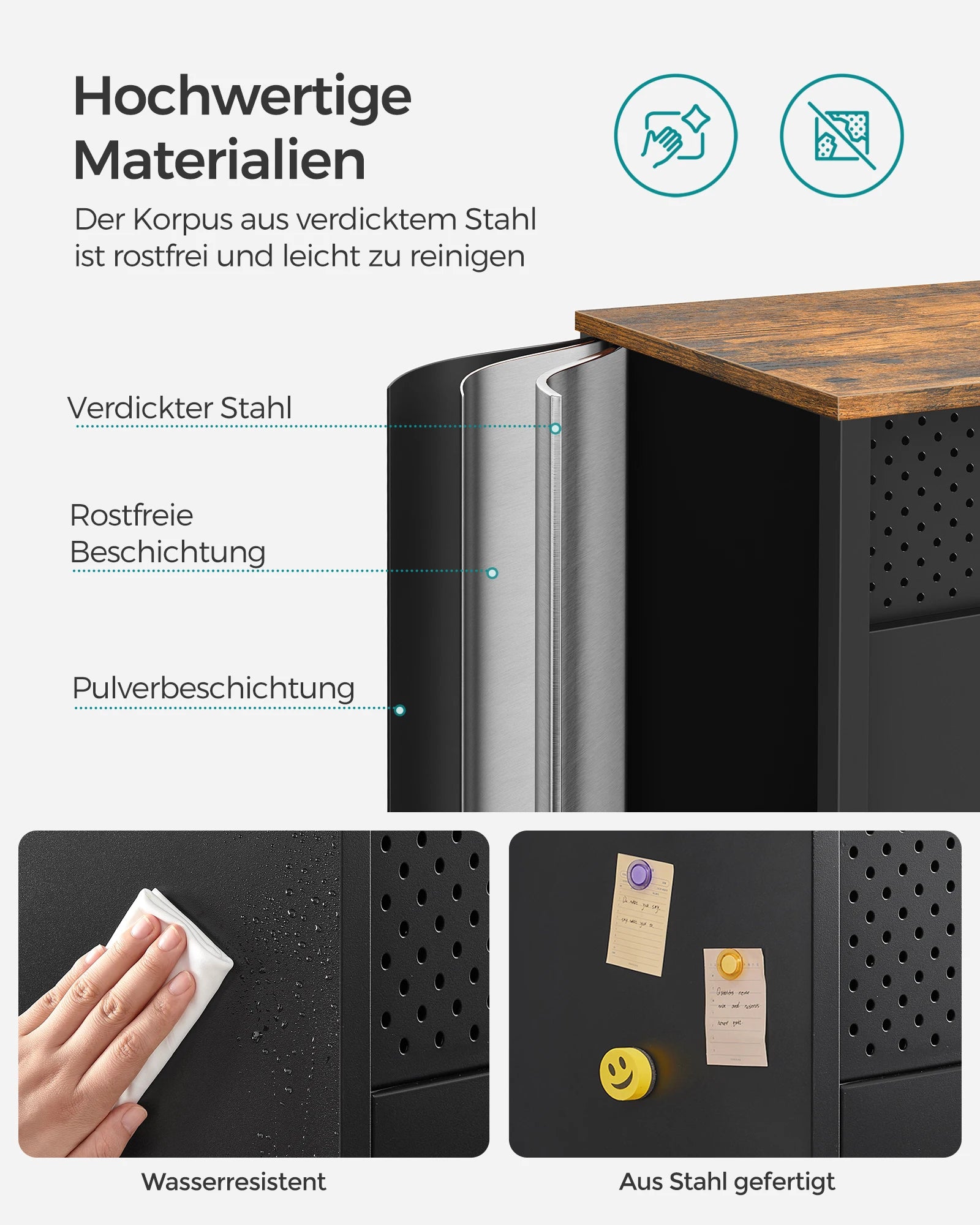 Keuken Sideboard Kast met Dubbele Deur - Industrieel