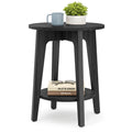 Ronde Bijzettafel met Onderplank - Modern Nachtkastje