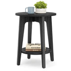 Ronde Bijzettafel met Onderplank - Modern Nachtkastje