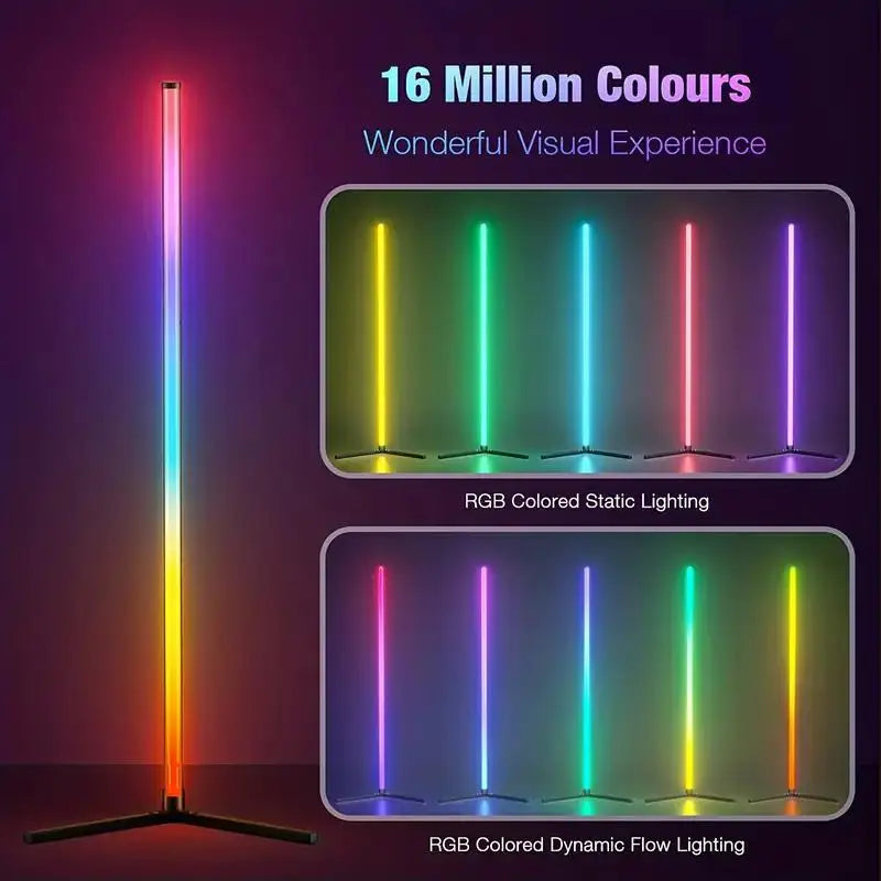 Smart RGB LED Hoek Vloerlamp met Afstandsbediening