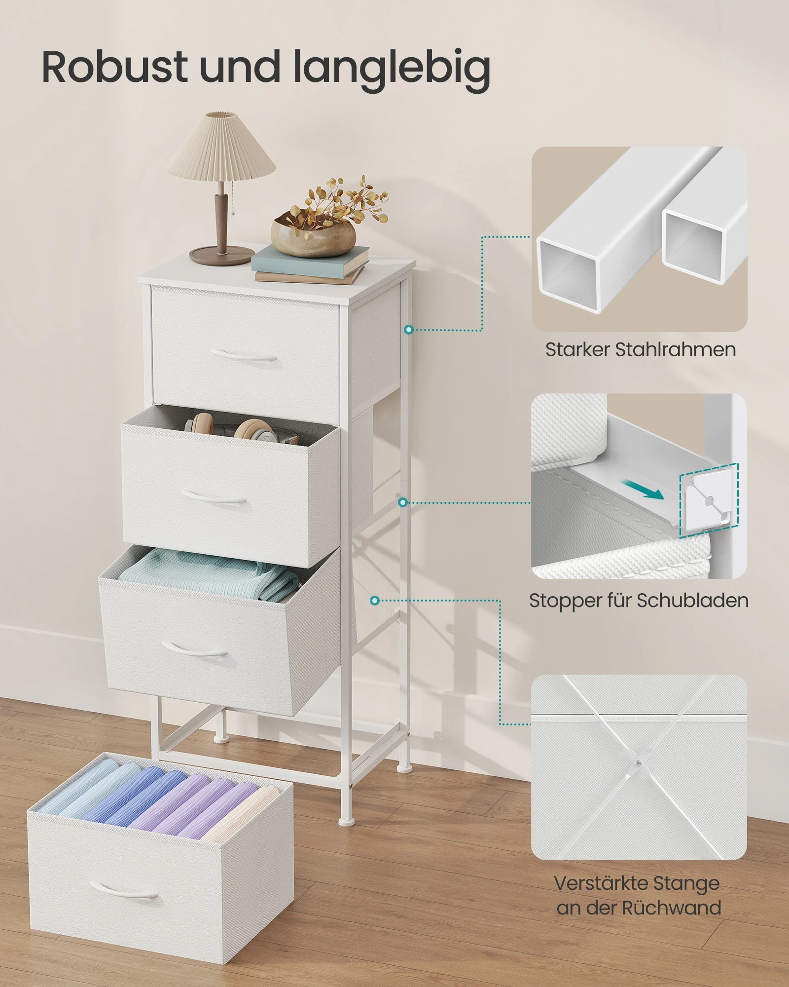 Kledingkast Met 4 Lades - Industrieel Design