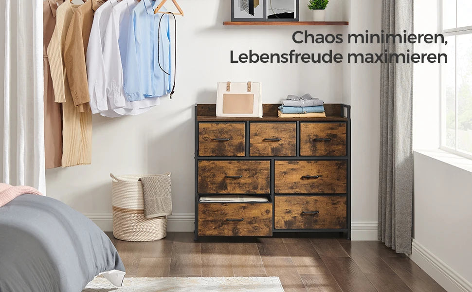 Industriële Ladekast met 7 Lades - Metalen Frame