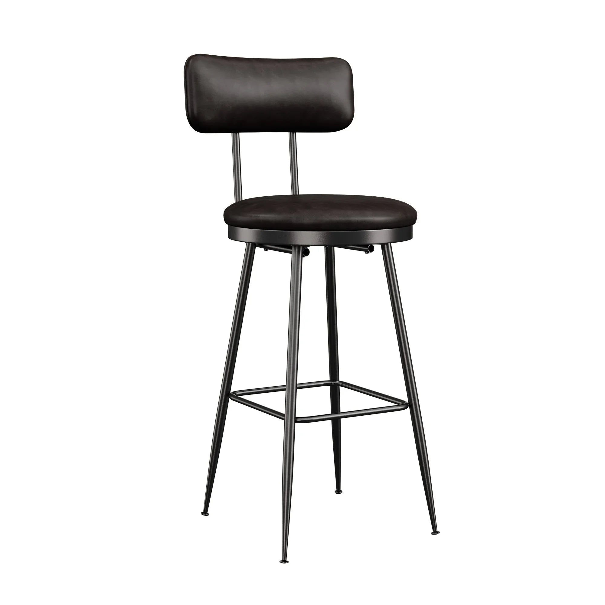 360° Draaibare Barkruk Set Van 2 - Rugleuning - Faux Leather