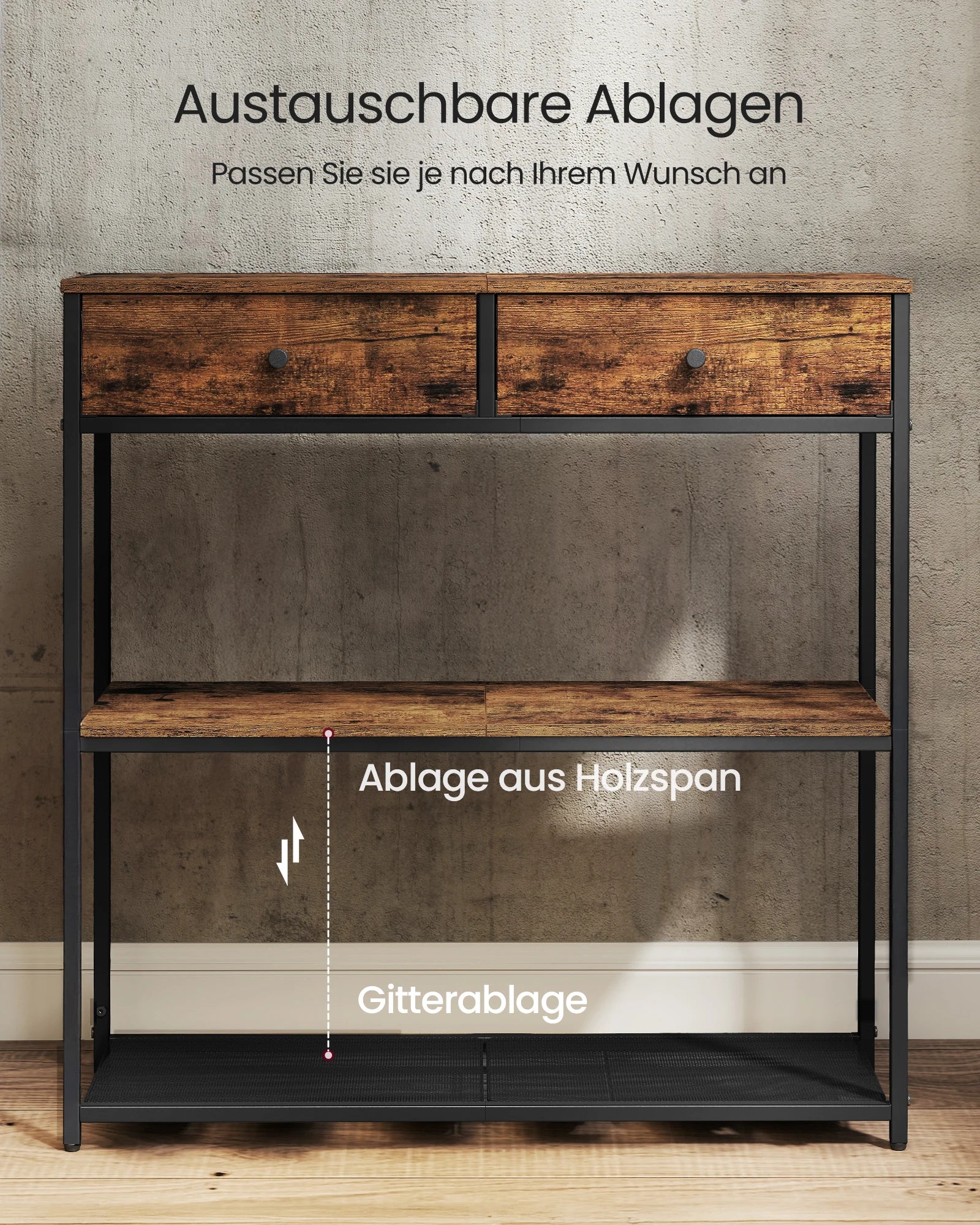 Console Tafel - 2 Stoffen Lades