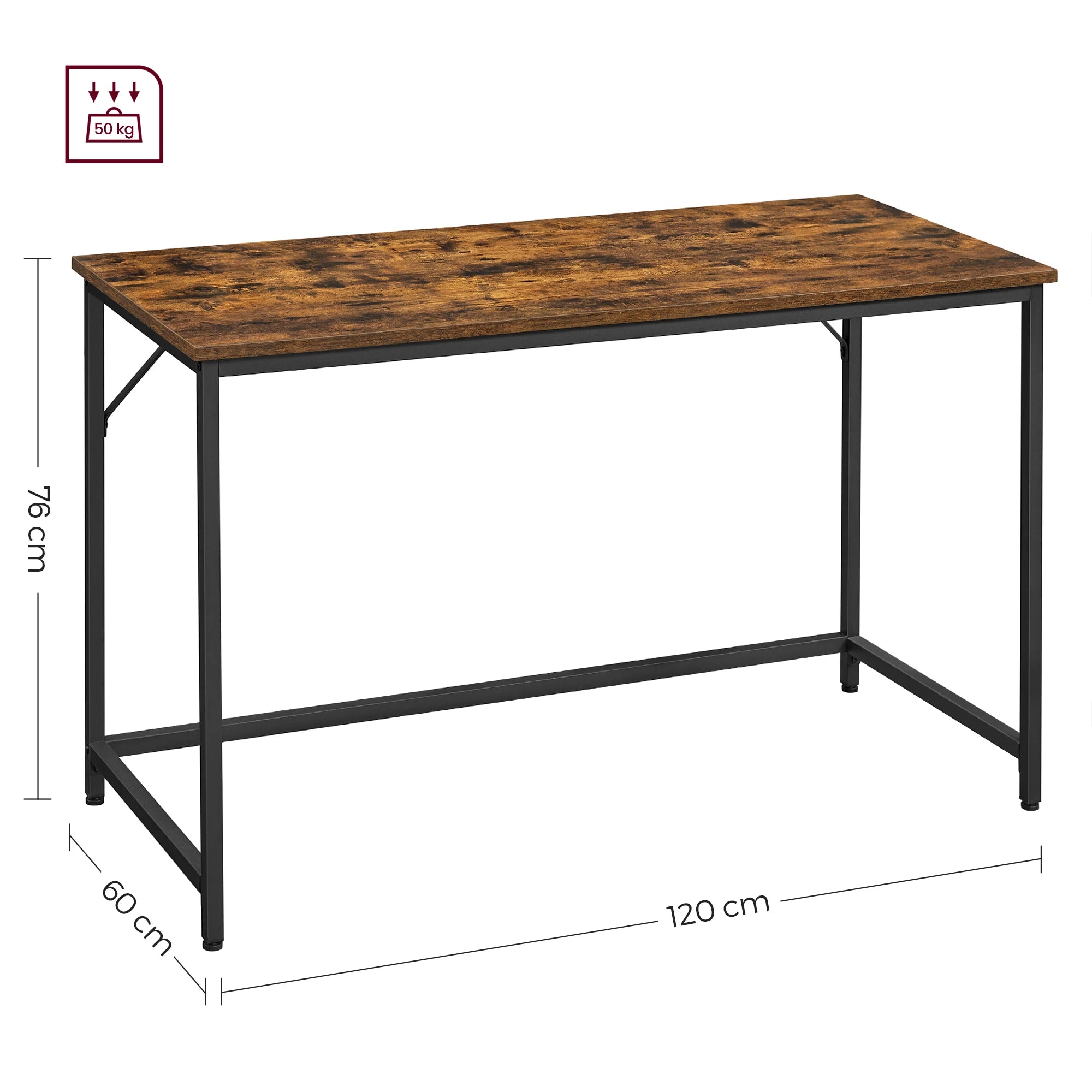 Bureau 120cm - Industrieel Design Metaal