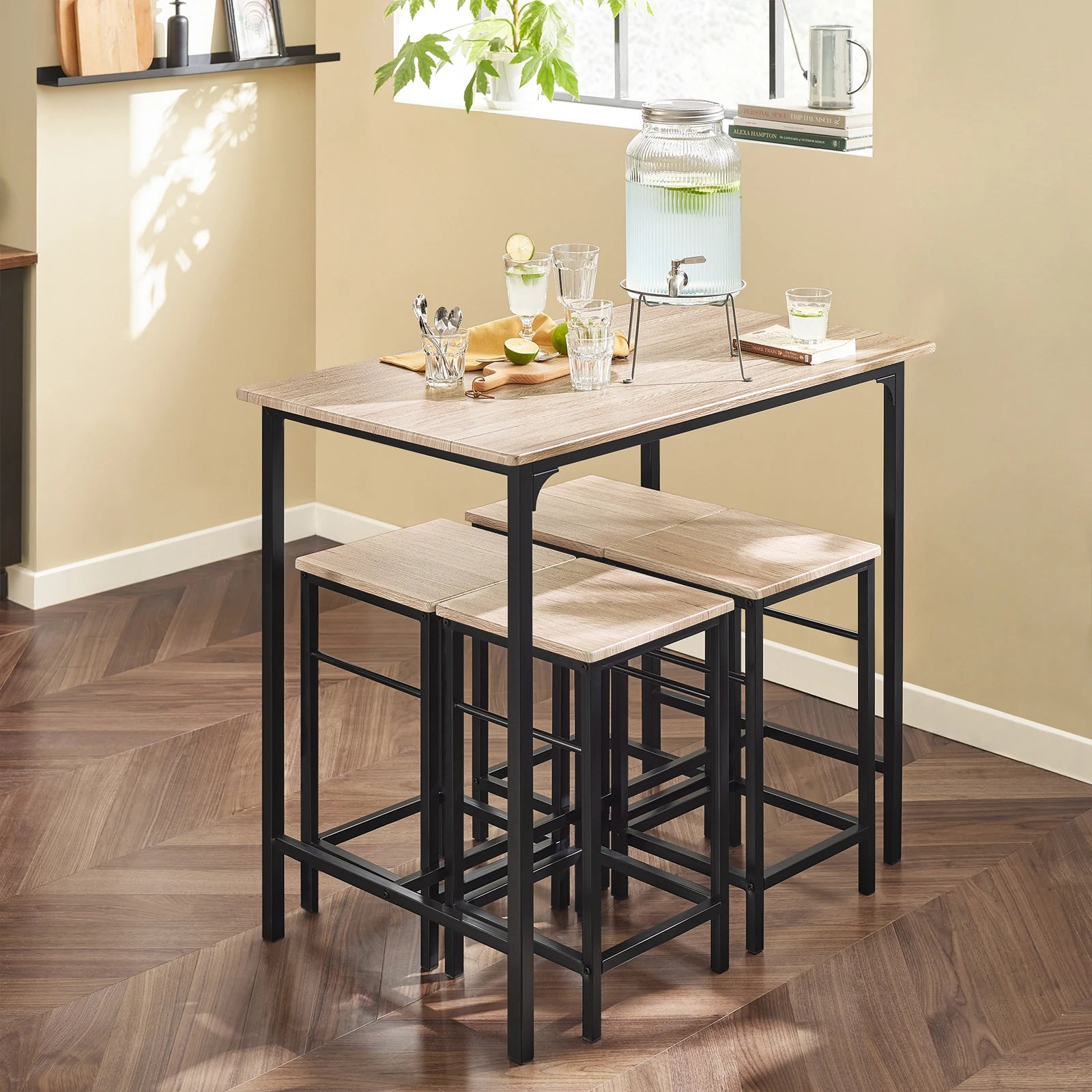 Bistro Bartafel Set 5-Delig met 4 Stoelen - Eetgroep