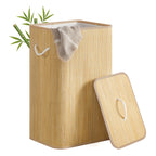 Wasmand met Deksel 90L - Bamboe Opvouwbare Wasmand