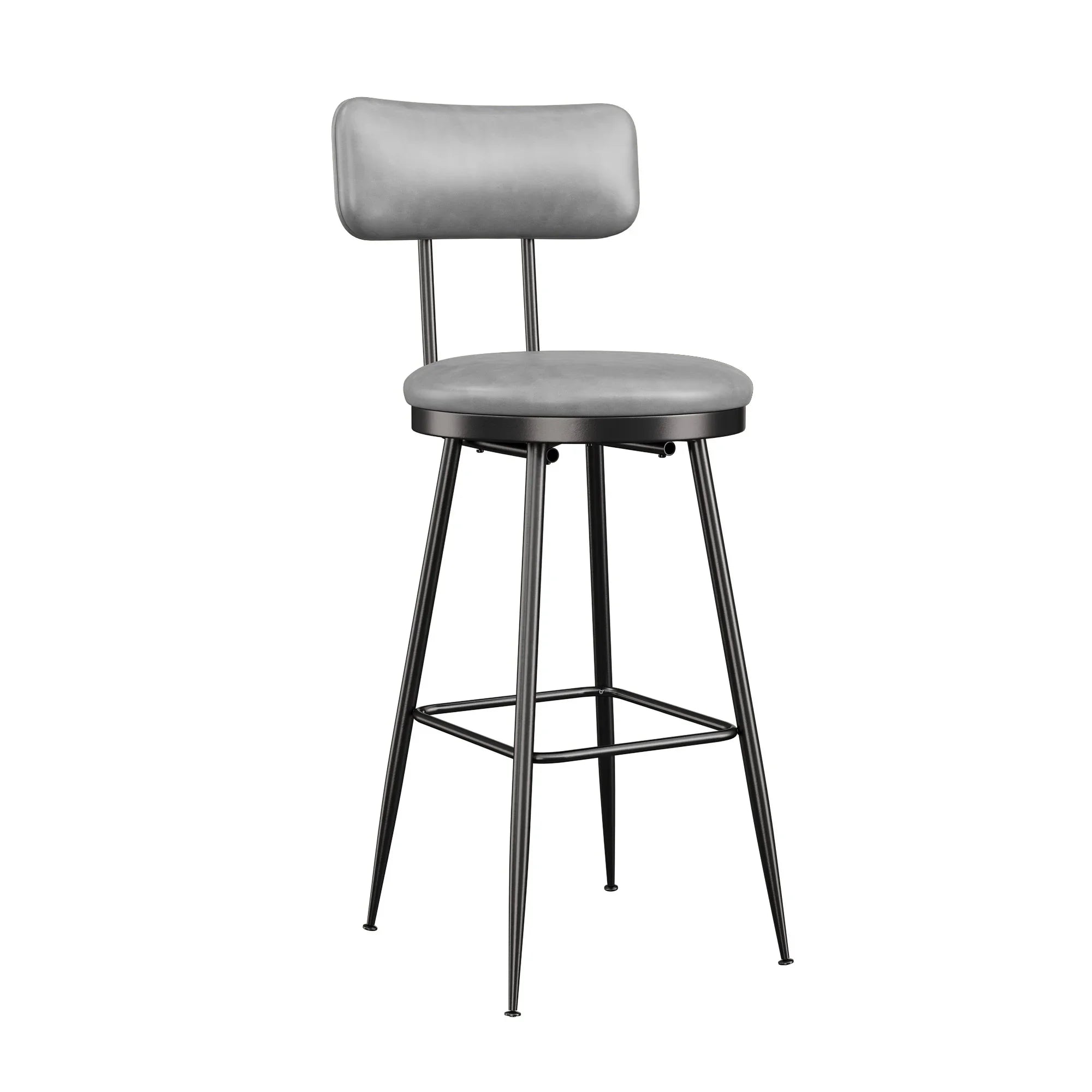 360° Draaibare Barkruk Set Van 2 - Rugleuning - Faux Leather