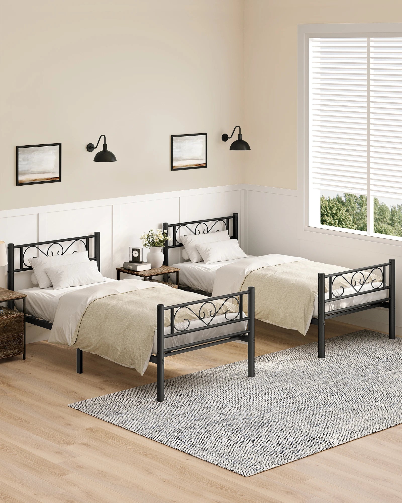 Enkel Metalen Bedframe 90x200 Cm