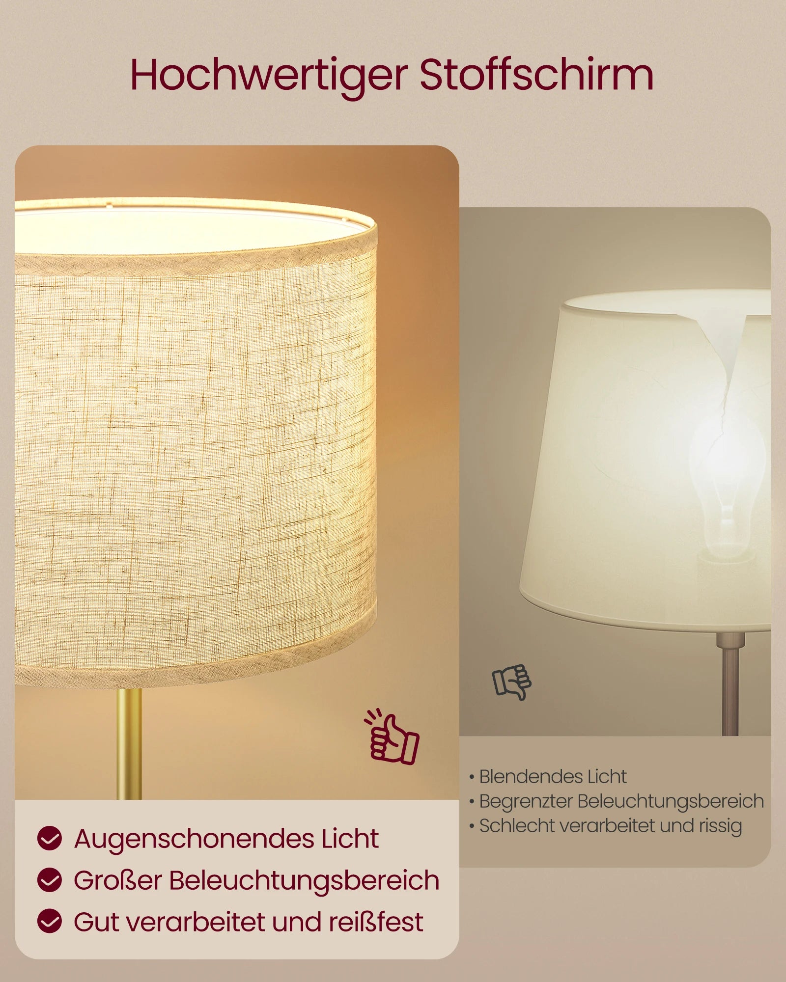 Leeslamp Vloerlamp - Verstelbaar 140-170 Cm