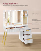 Kaptafel Set - Met Kruk - LED-Spiegel