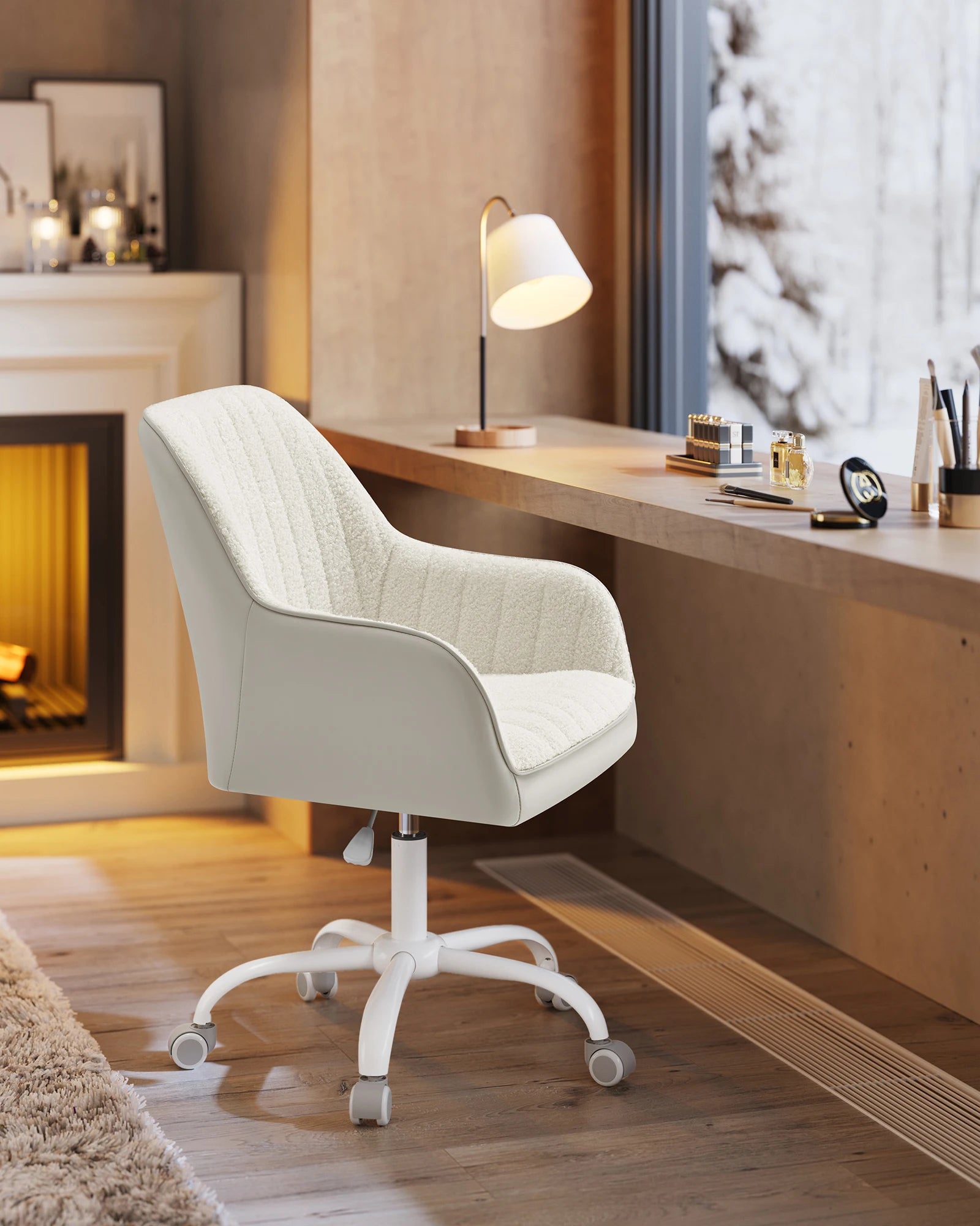 Bureaustoel Swivel - Sherpa Bekleding - Verstelbaar
