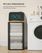 Wasmand met Deksel 90L - Uitneembare Waszak