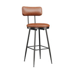 360° Draaibare Barkruk Set Van 2 - Rugleuning - Faux Leather